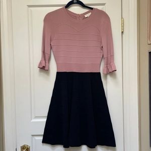 Ted Baker color block midi dress